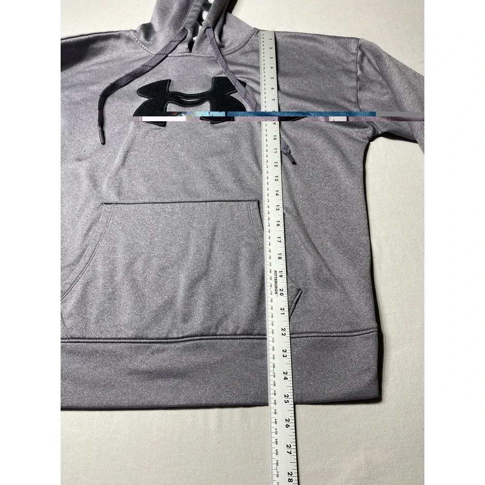 UNDER ARMOUR Cold Gear Loose Women's Fleece Chenille Logo Hoodie, #1348246 Gray